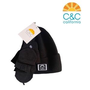 🆕 NWT Kid’s C&C California Beanie Hat and Mitten/Glove Set